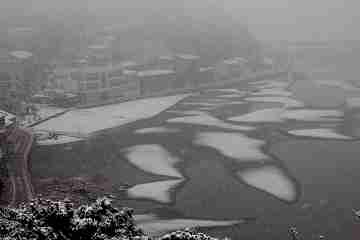２０１１年２月１４日　初めて見た干潟の雪景色